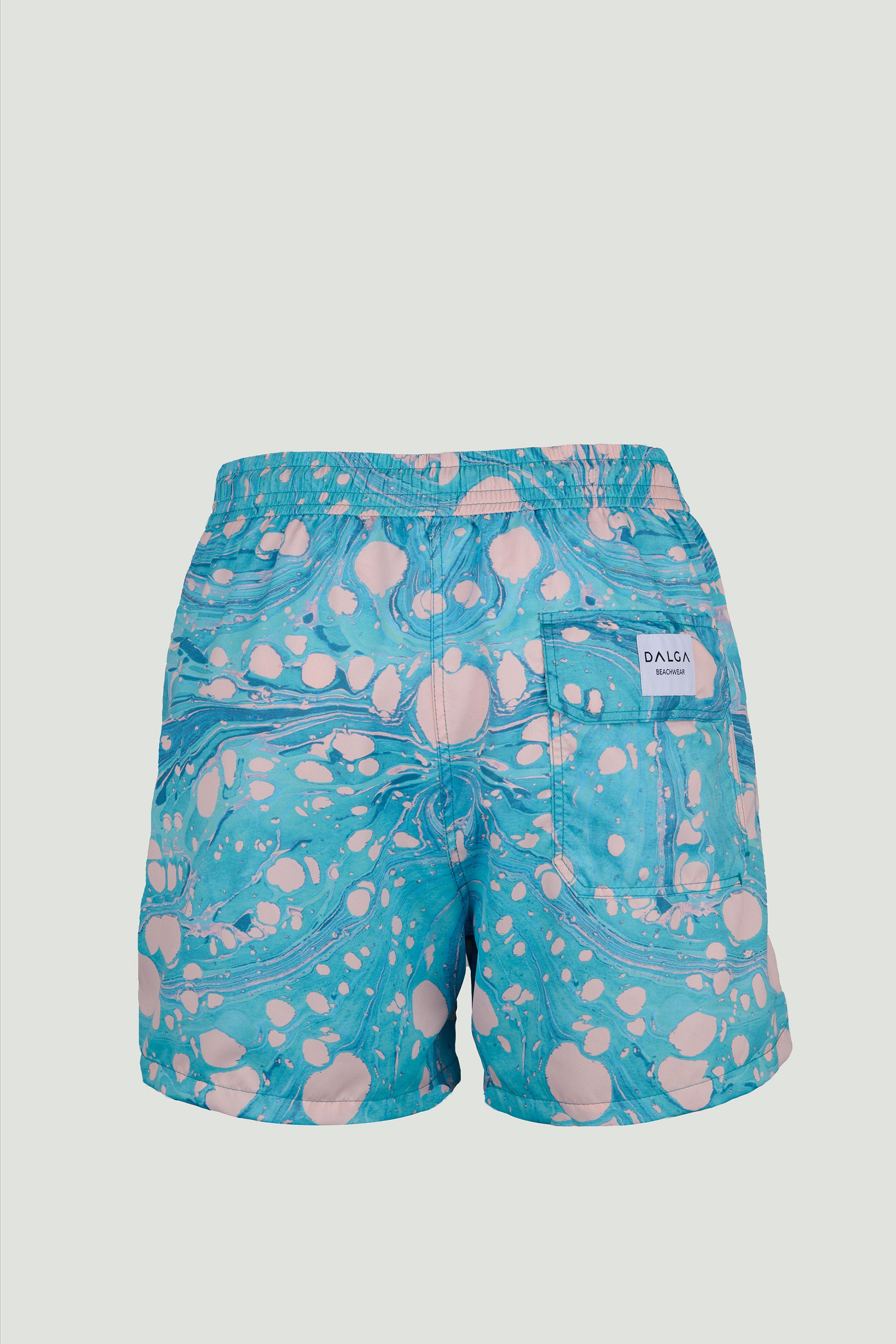 Sustainable Designer swim Trunks - Earth Pattern