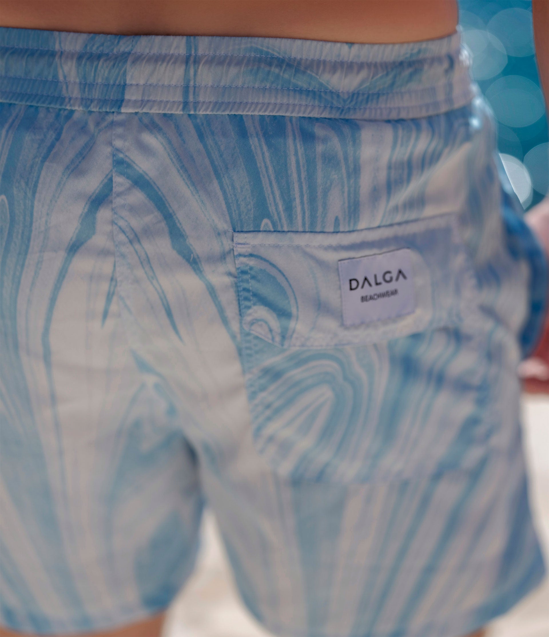 Sustainable Designer swim Trunks - Air Pattern