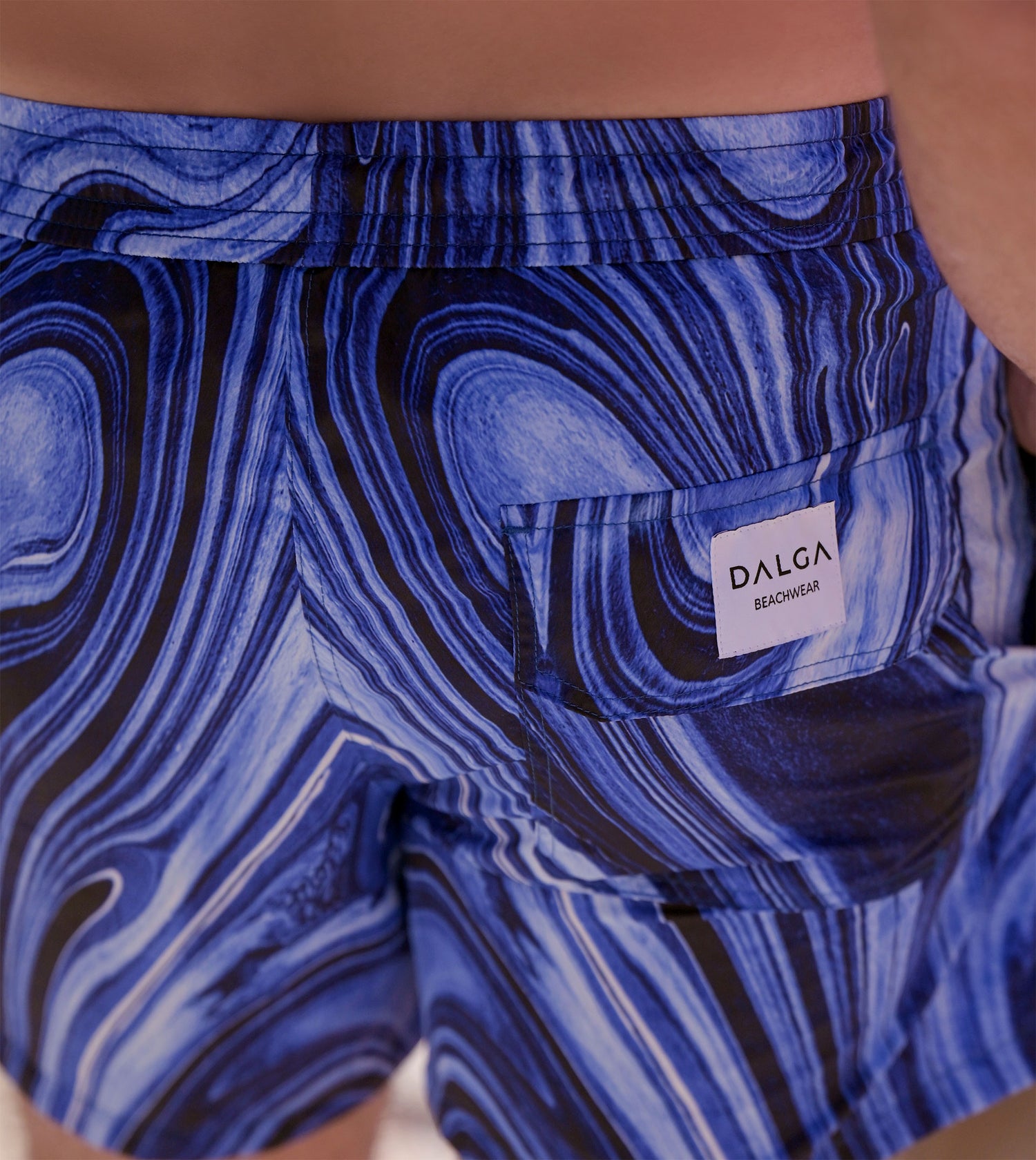Sustainable Designer swim Trunks - Water Pattern