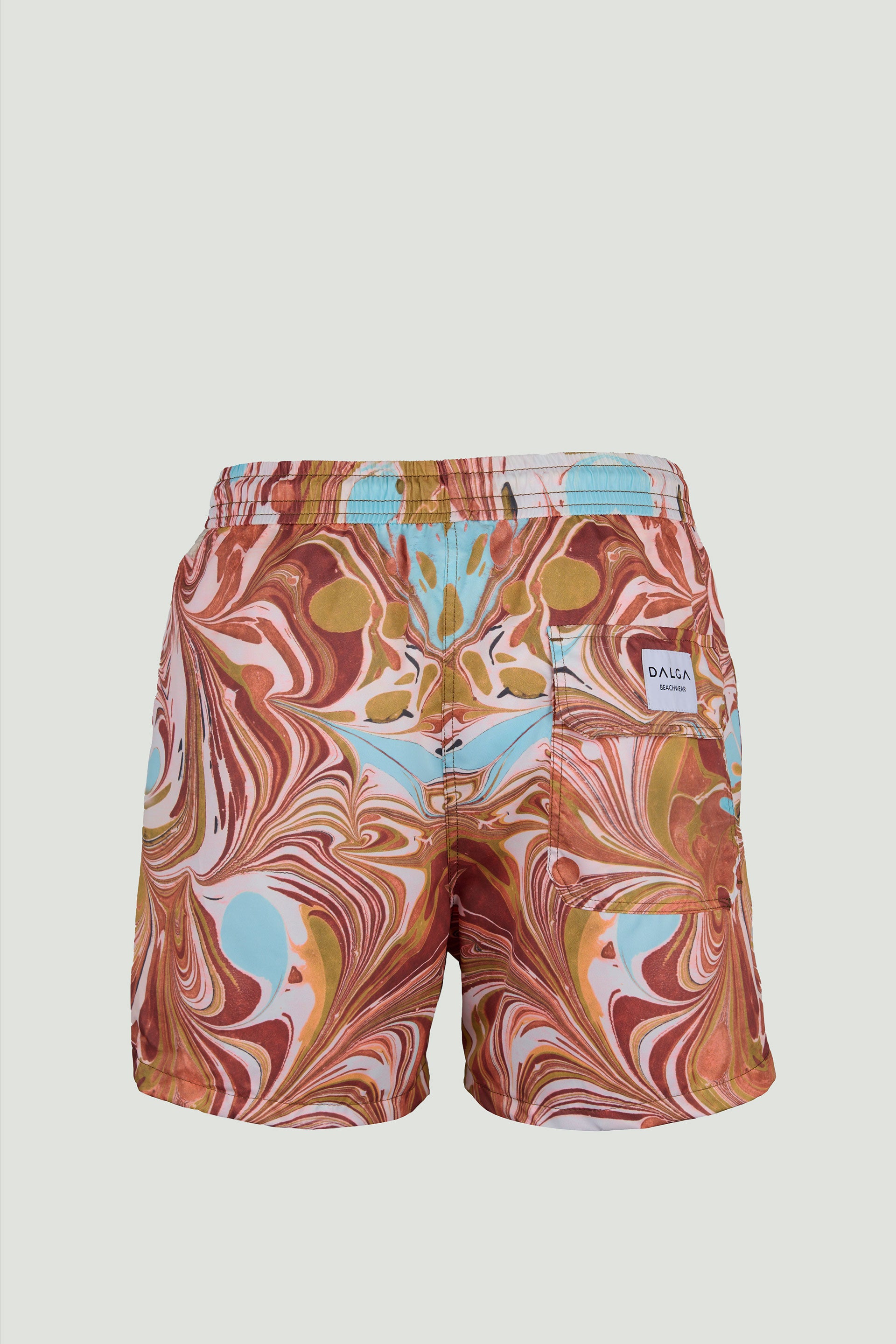 Sustainable Designer swim Trunks - Fire Pattern
