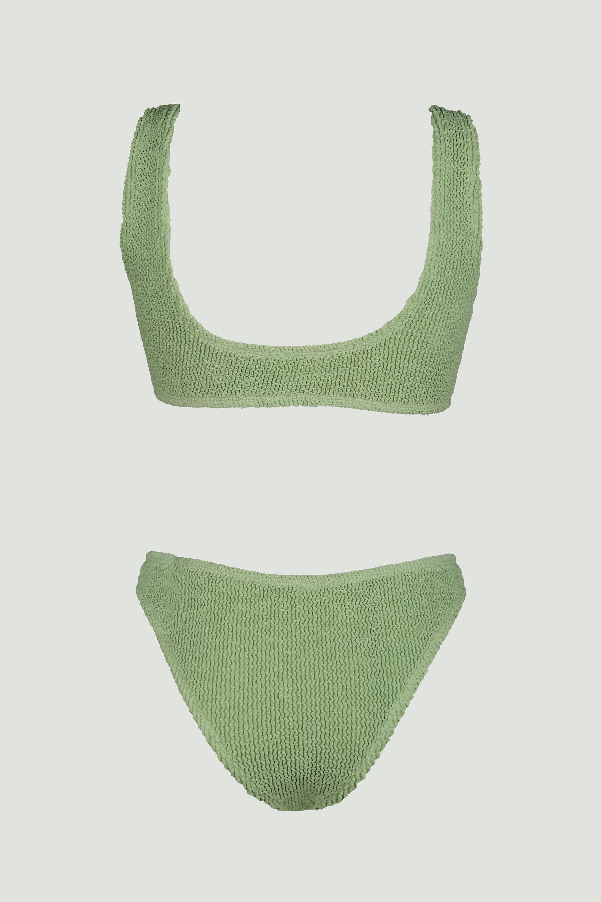 DALGA / Crinkle two-piece matcha bikini set