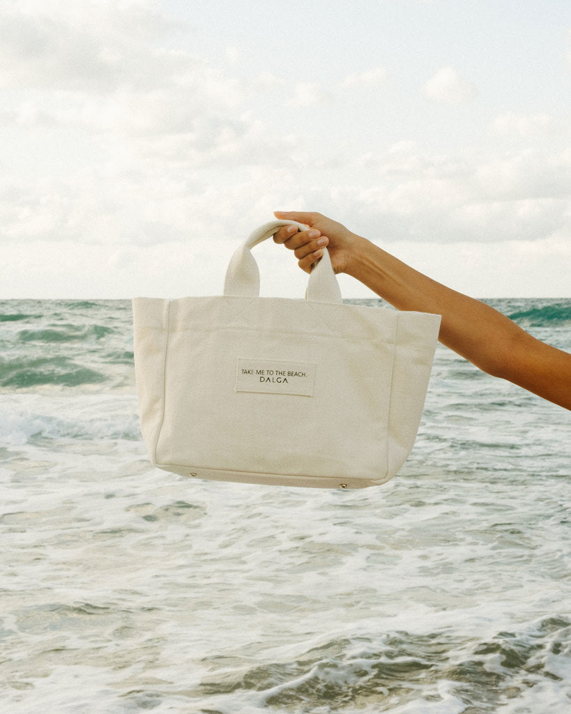 Canvas tote bag beach Clearance