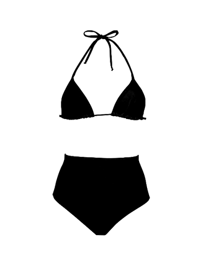 High Waist Bikini Set in Black