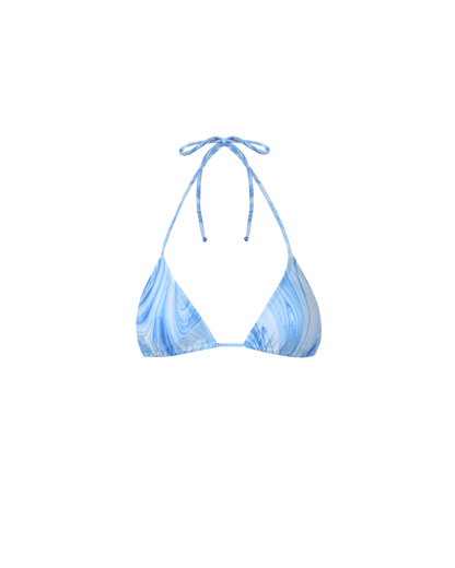 Triangel Bikini Top Funda mit Marmor Print
