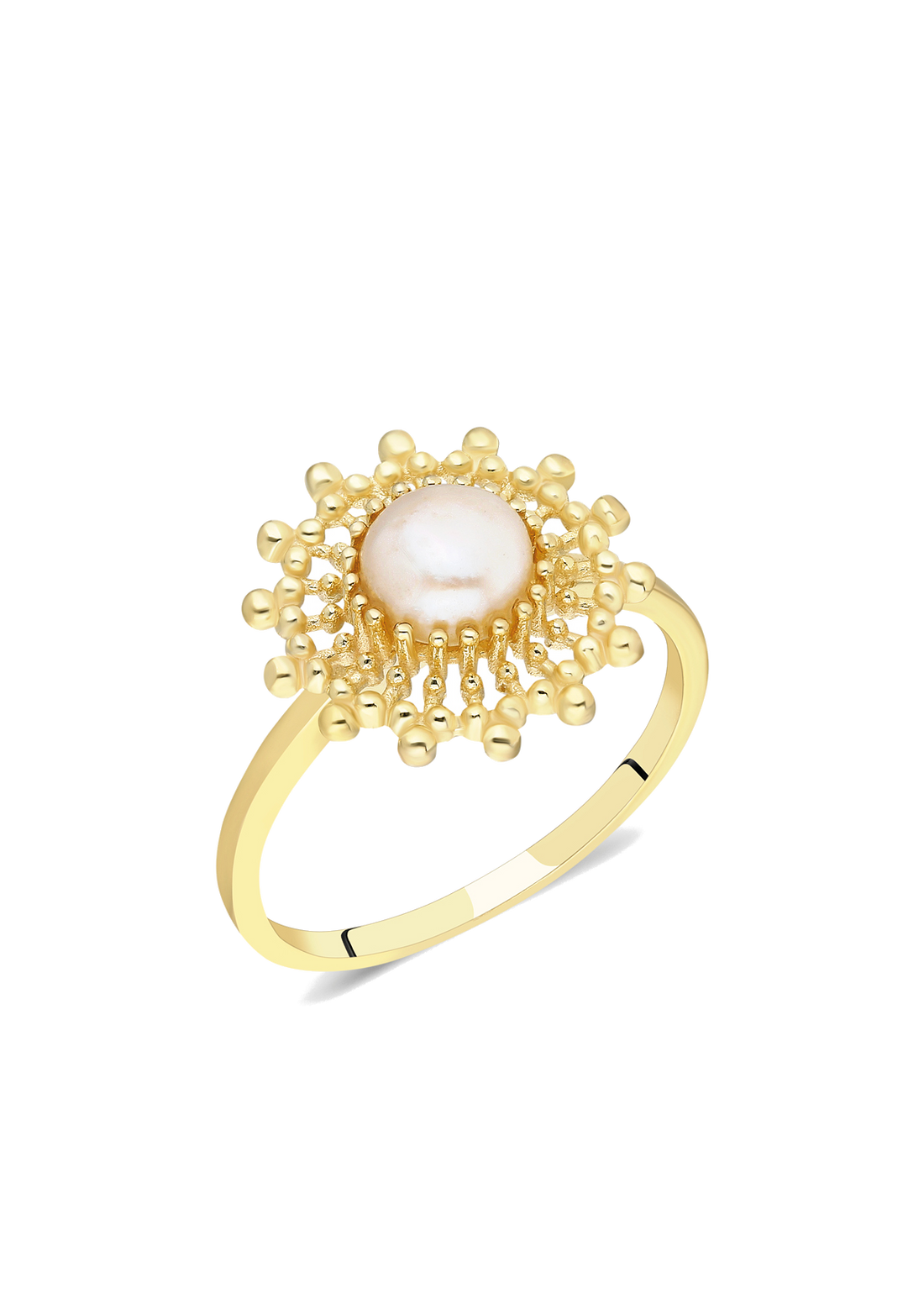 Gold Pearl Ring Azade