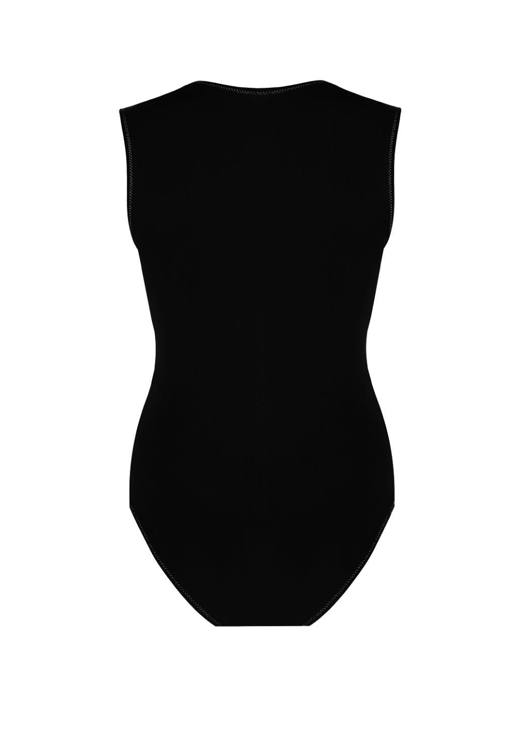 Bond girl Swimsuit with Zip in Black