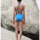 Highwaist Bikini Höschen in Blau Gül